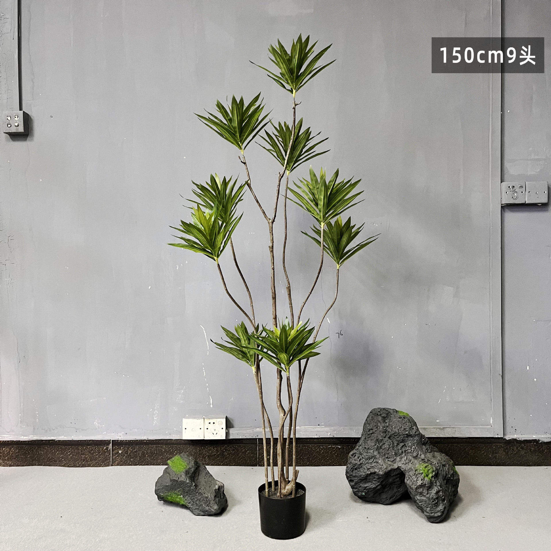 Simulación de plantas verdes lirio bambú en maceta casa sala de estar decoración de gran tamaño planta falsa paisajismo decoración flores simuladas