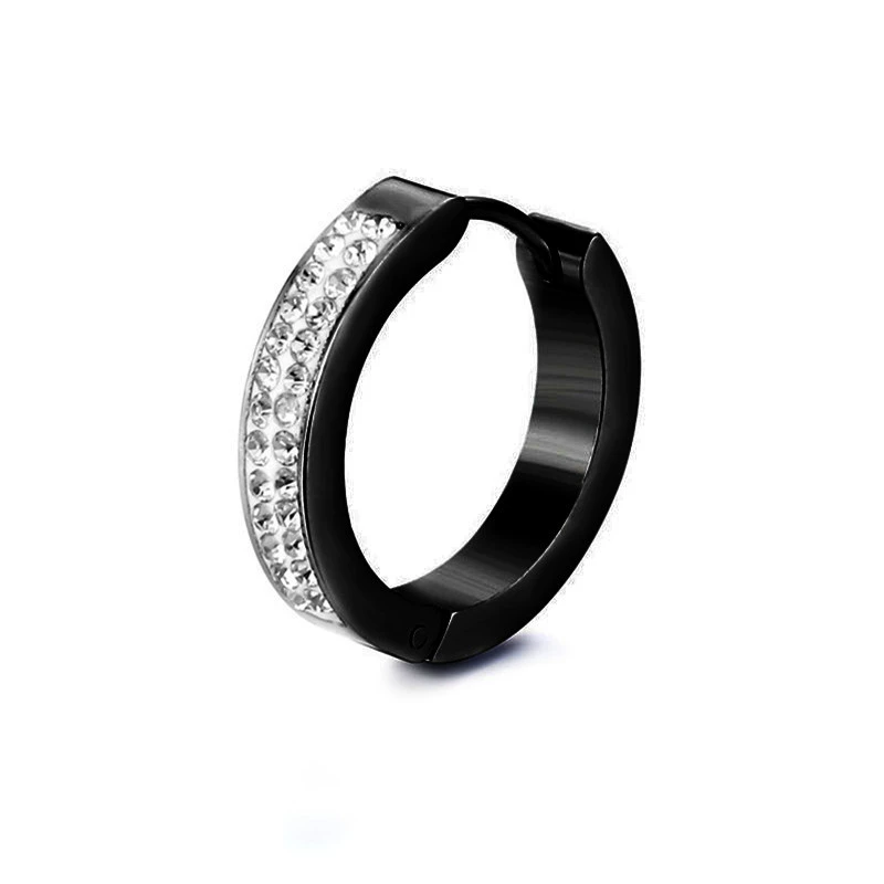 Модная глина, серьги из нержавеющей стали, ( торговля), инкрустированы diamonds