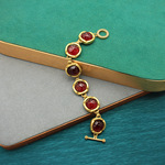 小众设计镀S925银手链南瓜复古手链艺术手镯青岛中古双色拼接手饰