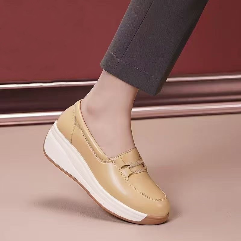 Zapatos deportivos de cuatro estaciones, zapatos elevados ligeros, zapatos casuales de mujer, suela transpirable, suela transpirable de verano.