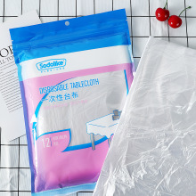 一次性餐桌布透明束口台布家用防水防油免洗加厚一次性桌套批发