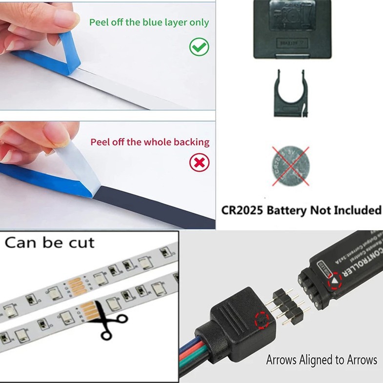 5V2835RGB 빛 60 조명 3 색 컬러 LED 자체 접착 부드러운 빛 바 블루투스 적외선 제어 배경 조명