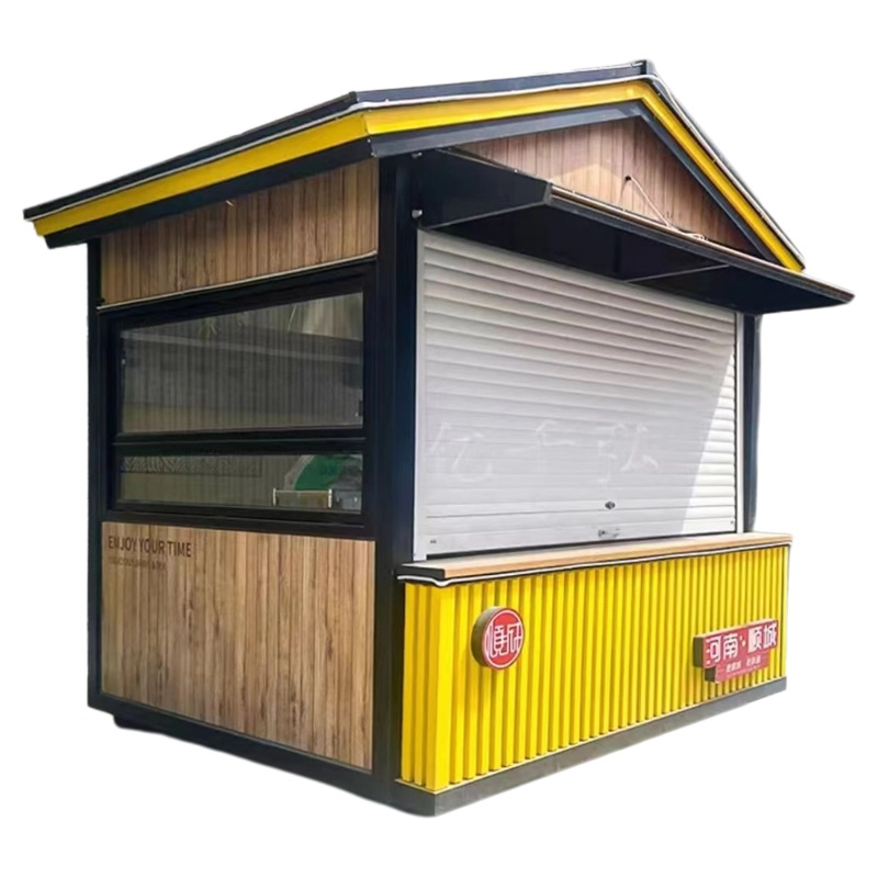 Área escénica al aire libre anti-corrosivo chalet de madera quiosco móvil popularidad en línea antiguo parque quiosco de venta de boletos bocadillos