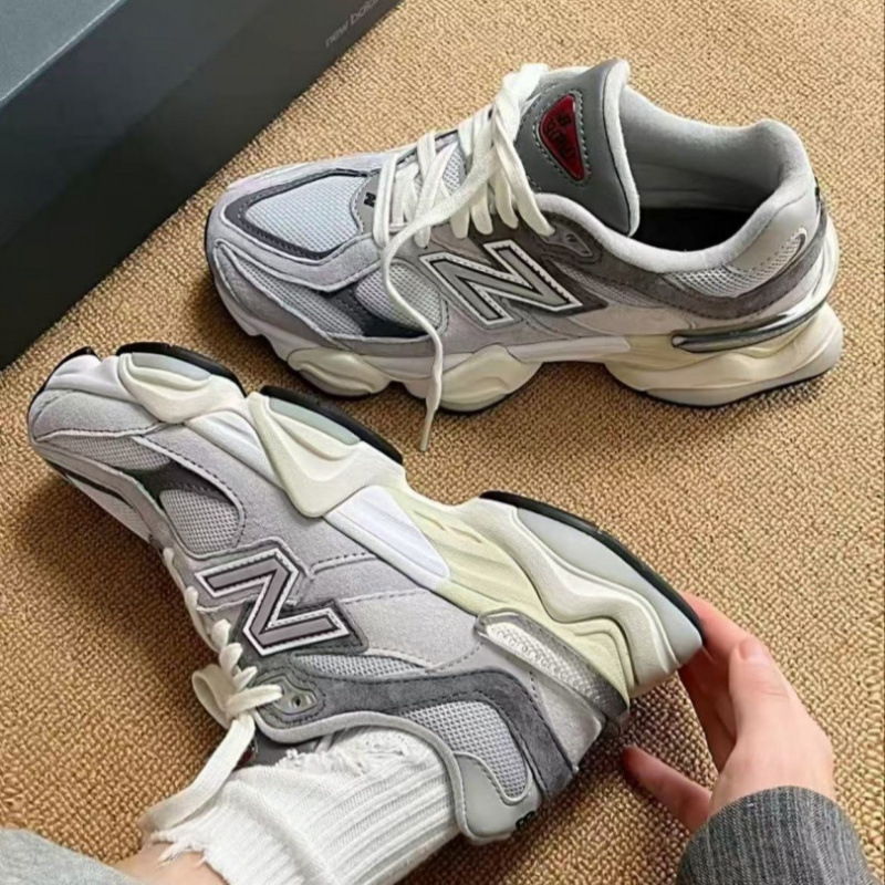 Nb9060 Sneakers with Thick Soles, Dad Shoes with Cushioning, Black Technology for Street Style, Lightweight and Comfortable, a Must-Have for Trendy Individuals