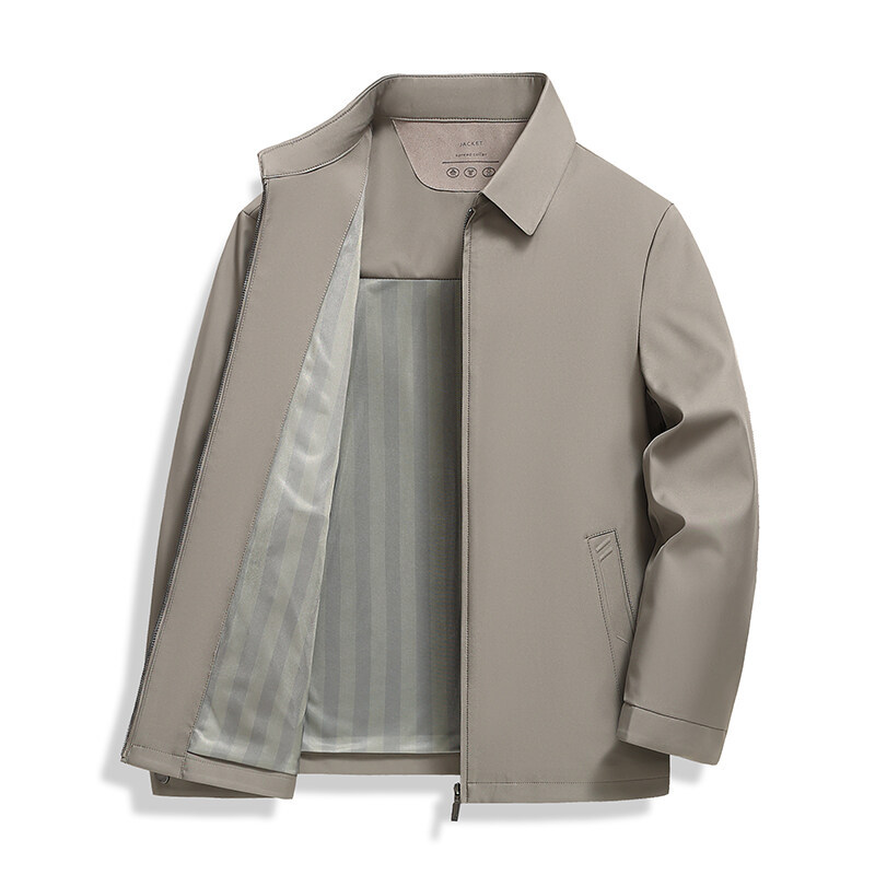 Men's Lapel Jacket Spring and Autumn Business Casual Middle-Aged Dad Wear Civil Servant Executive Jacket Jacket Men's Clothing