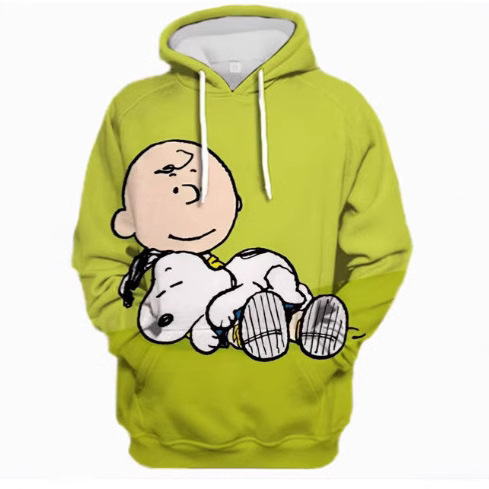 Oversized Snoopy Hoodie Men's and Women's Cartoon Turtleneck Casual Street Sweater Couple's Clothes Spring and Autumn Tide