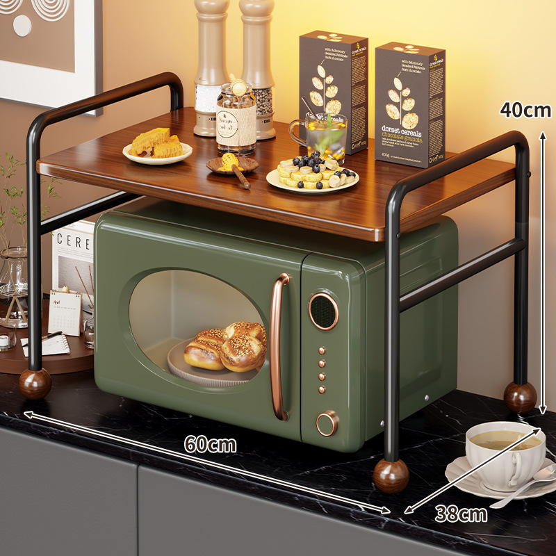 中古キッチン収納ラック家庭用多層電子レンジスタンドカウンタートップ多目的引き出し式コーヒーマシン収納|undefined