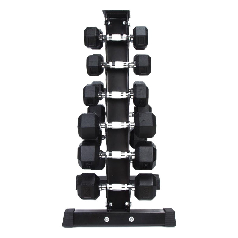 Dumbbell rack trípode mancuerna coche se puede colocar hexagonal recubierto de galvanoplastia fija mancuerna casa equipo de la aptitud