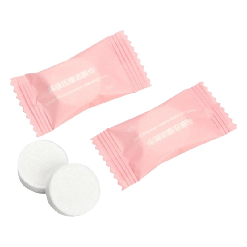 Compressed Towel Disposable Face Wash Towel Candy Towel Cleansing Small Square Towel Travel Disposable Face Wash Towel