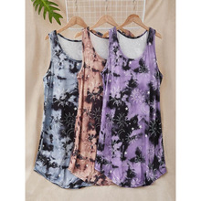 S 91363 Printed loose women's nightdress ӡ������Ůʿ˯��ȹ