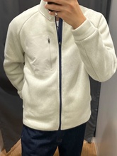 男装针织摇粒绒拉链立领茄克长袖保暖外套休闲夹克秋冬新款479863