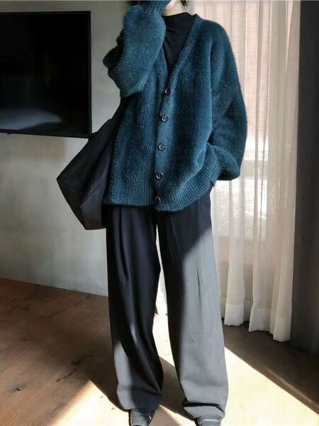 velvet demi-season cardigan