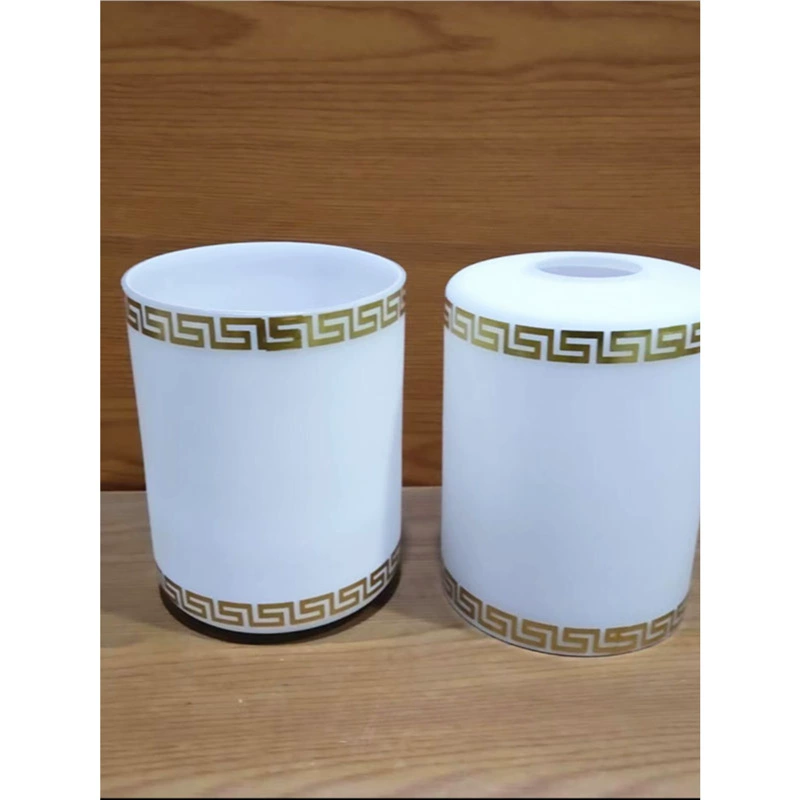 Молочно-белый матовый прямой стеклянный абажур E27, абажур для люстры с винтом, китайская лампа, золотой абажур с наклейкой «Великая стена»