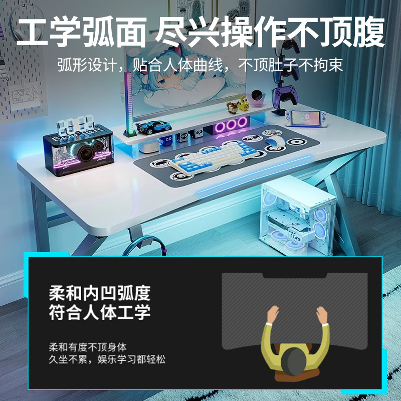 Mesa de escritorio de computadora doméstica blanca mesa de escritorio de escritorio moderna mesa de escritorio de escritorio de dormitorio de estudiantes