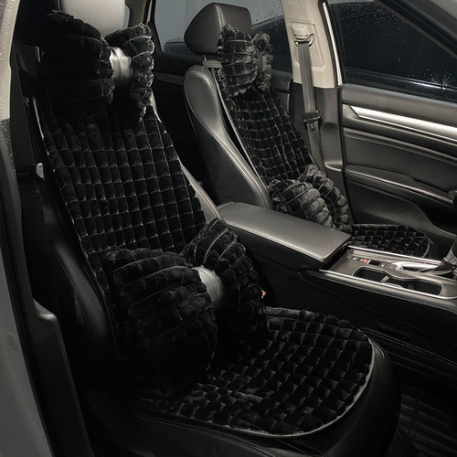 Car seat cushion winter plush women's car seat cushion Internet celebrity simple seat heating cushion single piece universal for all seasons