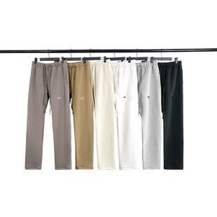 Line Letter Flocking Pants ss21 Men's High Street Drawstring Trendy Brand Casual Pants Straight Leg Pants