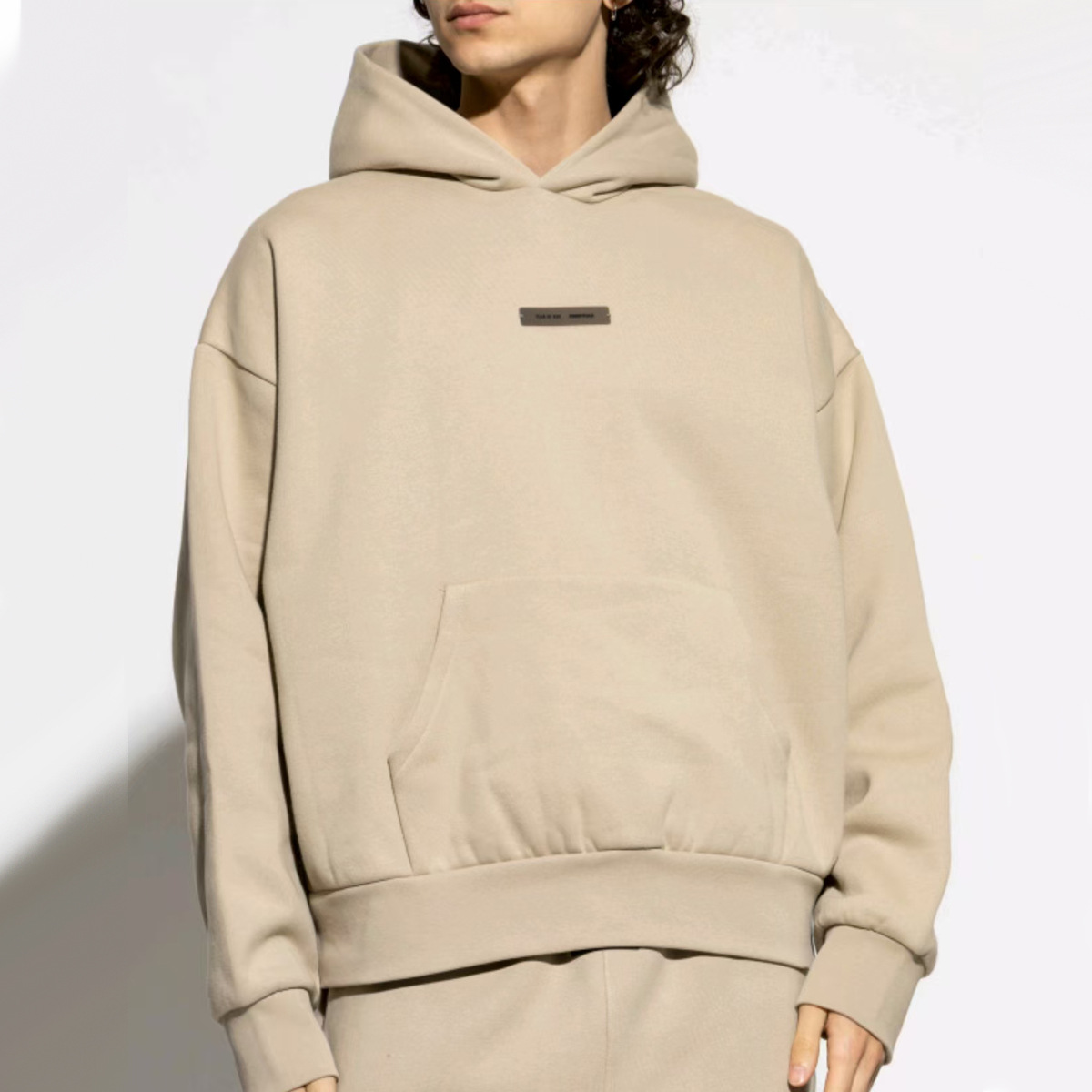 2025 nuevo estilo de moda estadounidense ESSENTIALS otoño y invierno hombre suelto con camisa con capuz pesada