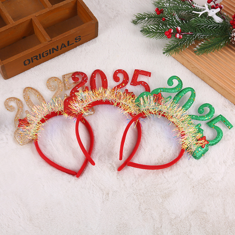 2025 Christmas luminous headband head reed New Year Christmas party decoration head reed carnival party supplies_voghion.com