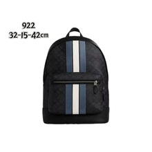 2025休闲背包双肩包欧美男士west背包旅行包书包新922字母对版