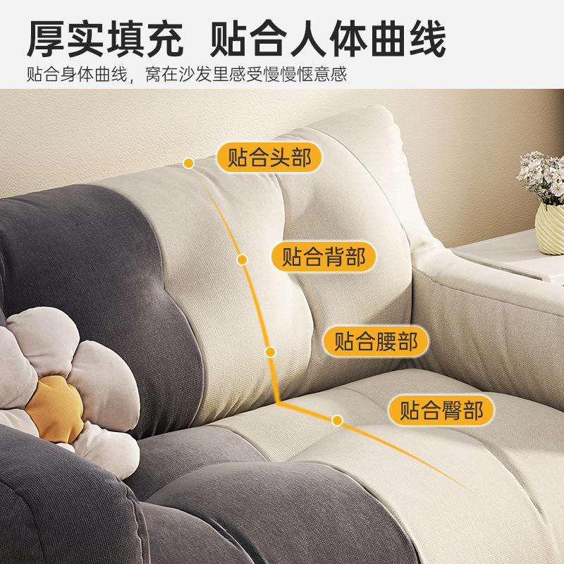 布艺沙发客厅小户型2025新款出租房双人三人榻榻米休息区懒人沙发|undefined