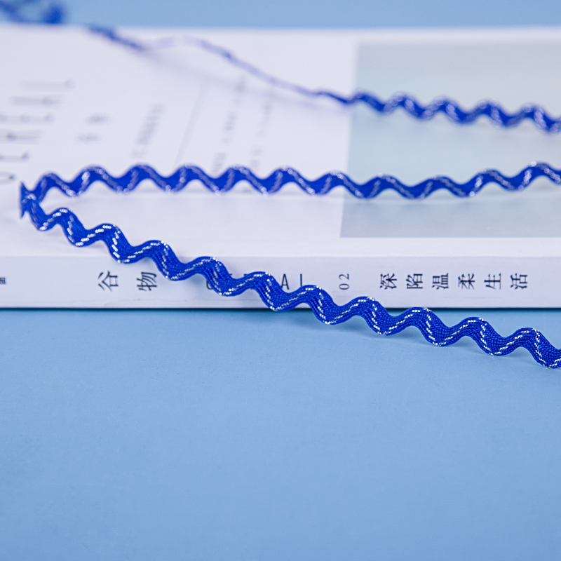 24m polipropileno oro y plata en forma de S correa ondulada de 0,5 cm correa marina decoración encaje accesorios de ropa hecha a mano