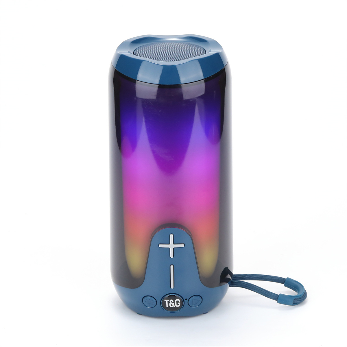 Transfronterizos cool siete colores lámparas fiesta música artefacto tarjeta subwoofer radio inalámbrica altavoz Bluetooth de alto volumen
