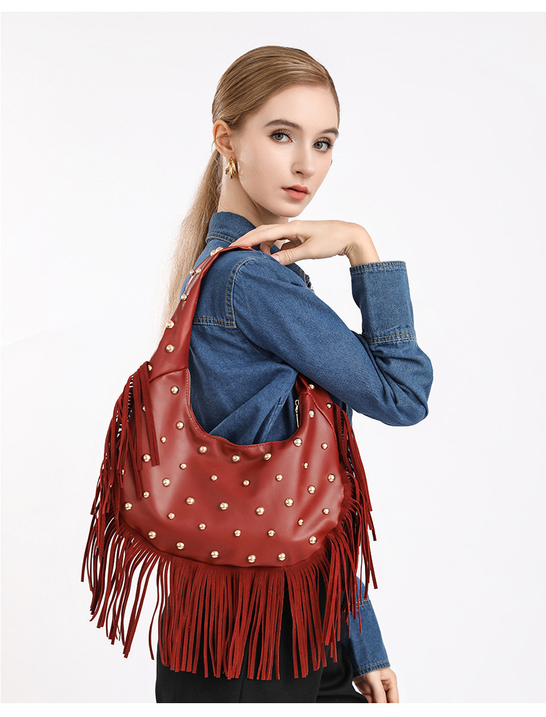 Women's Sling Bag Retro Tassel Shoulder Handbag Fashion Trend_voghion.com