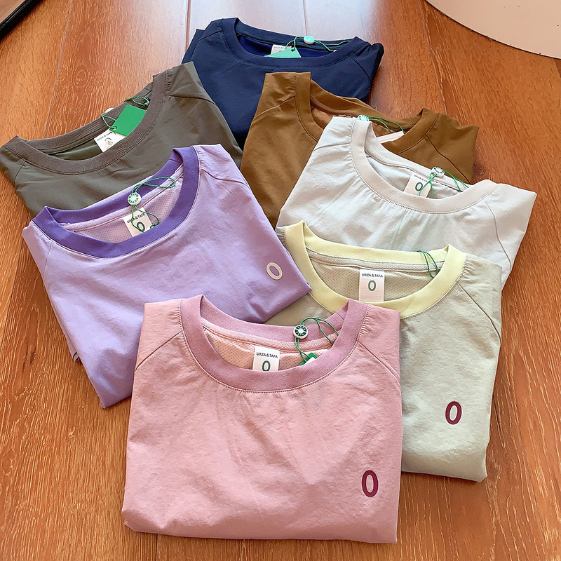 Summer New Men's and Women's Lovers Lightweight Breathable Quick-drying Back Mesh Hollow Outdoor Sports Short-sleeved T-shirt