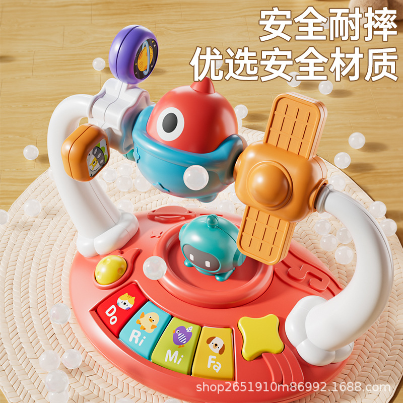 Tambor Musical Multifuncional para Niños de Plástico Con Música Con Luces para Bebés
