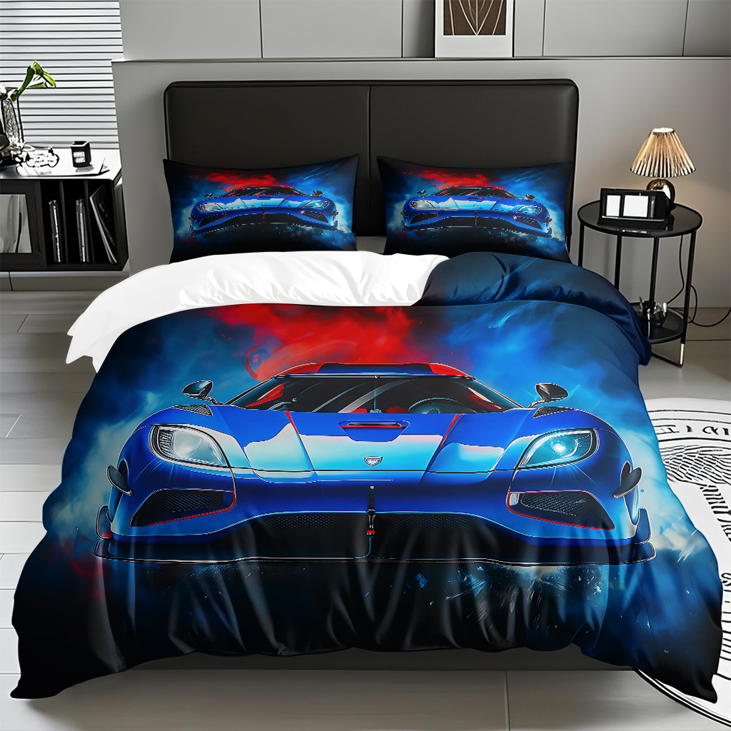 TEMU / JIT transfronterizo textil doméstico multi-tipo cool coche suave piel transpirable digital impresión set edredón