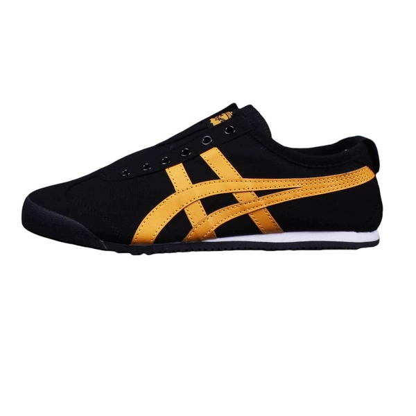 Cloth black and yellow shoelaces