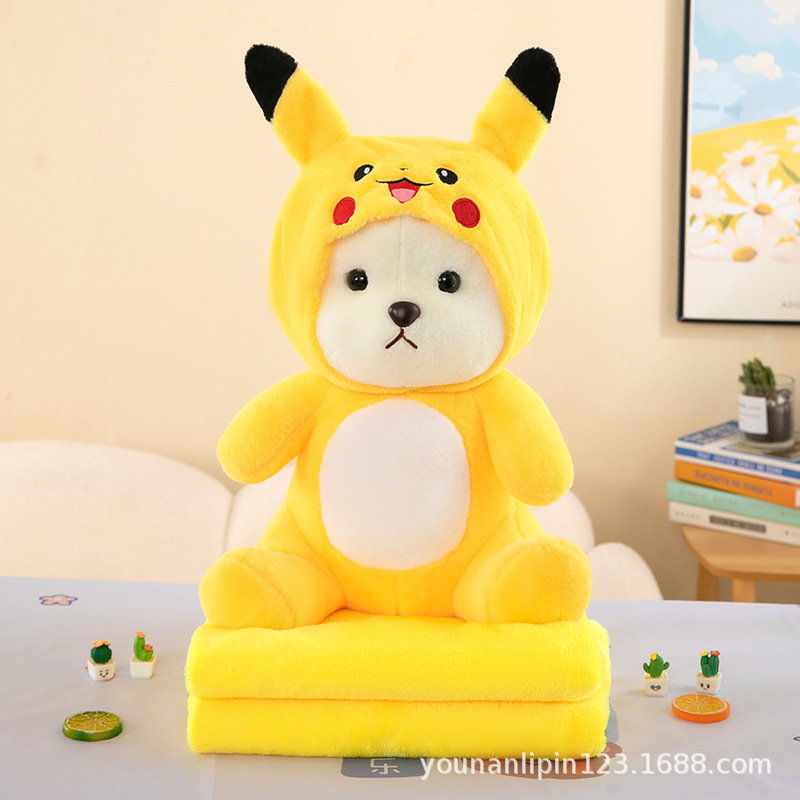 Oficina de dibujos animados almohada edredón de doble propósito almohada cojín del coche multi-funcional manta siesta Comercio exterior al por mayor