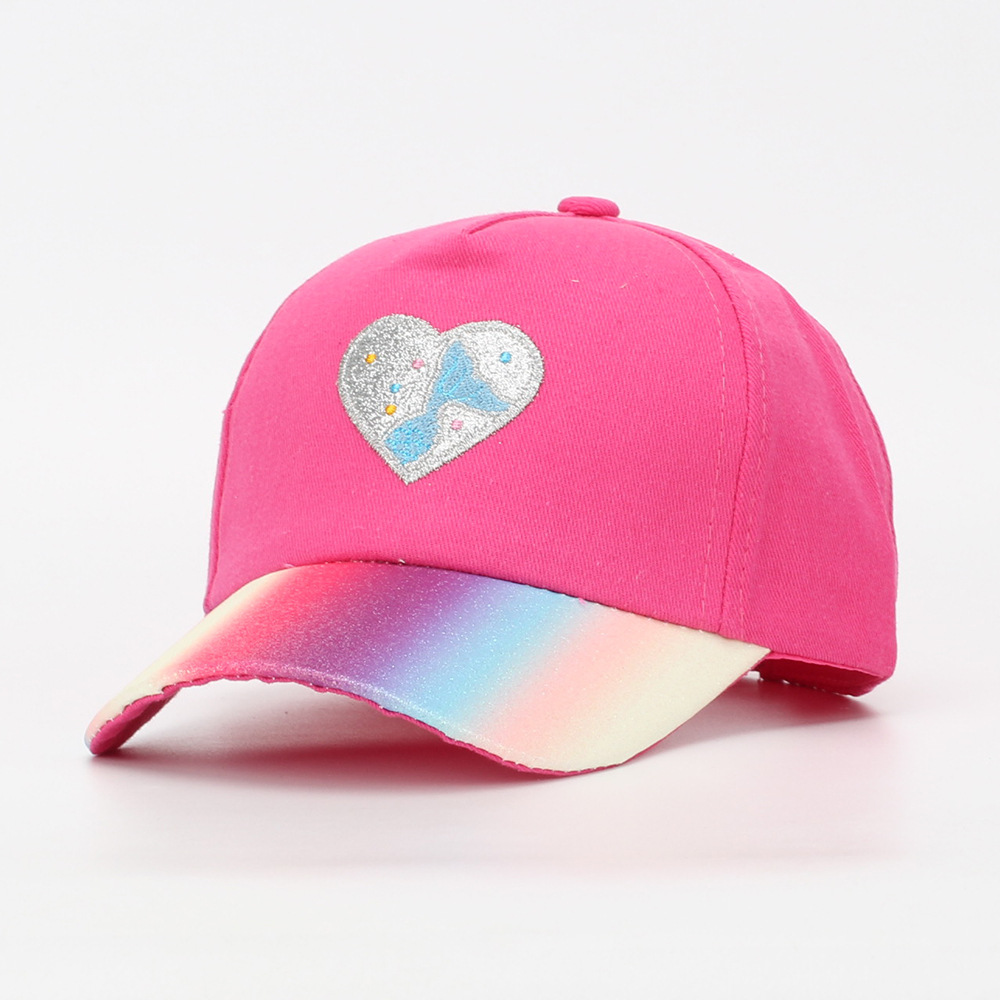 332g Weight Hat Classification Polyester Fabric Type Baseball Cap Hats Type 1 Piece Quantity Daily, Street Occasion Heart Shape Pattern All Seasons Season Children Unisex Gender Embroidery Design Simple Style, Classic Style Style Children Unisex Simple Style Classic Style Heart Shape Embroidery Baseball Cap 5