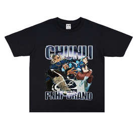 街头霸王街机游戏拳春丽日系卡通动漫宽松纯棉重磅美式短袖T恤