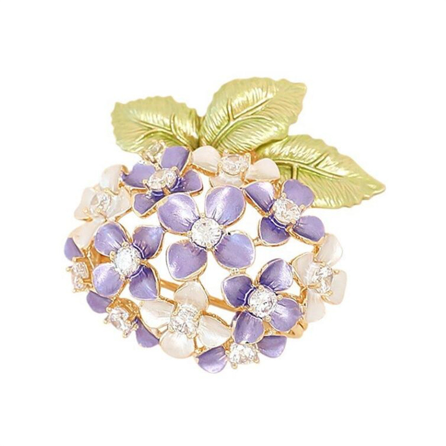 Lady Flower Alloy Enamel Women's Brooches display picture 4