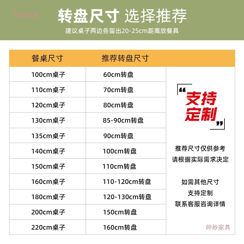 Slate Turntable Household Small Apartment Round Table Dining Table Turntable Slate Tabletop Round Table Rotating Table Top 4
