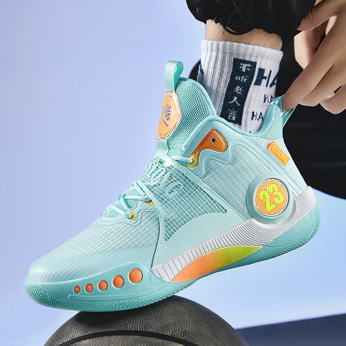 Cross-border live streaming dropshipping men's spring new youth student basketball shoes practical combat boots sports shoes wholesale