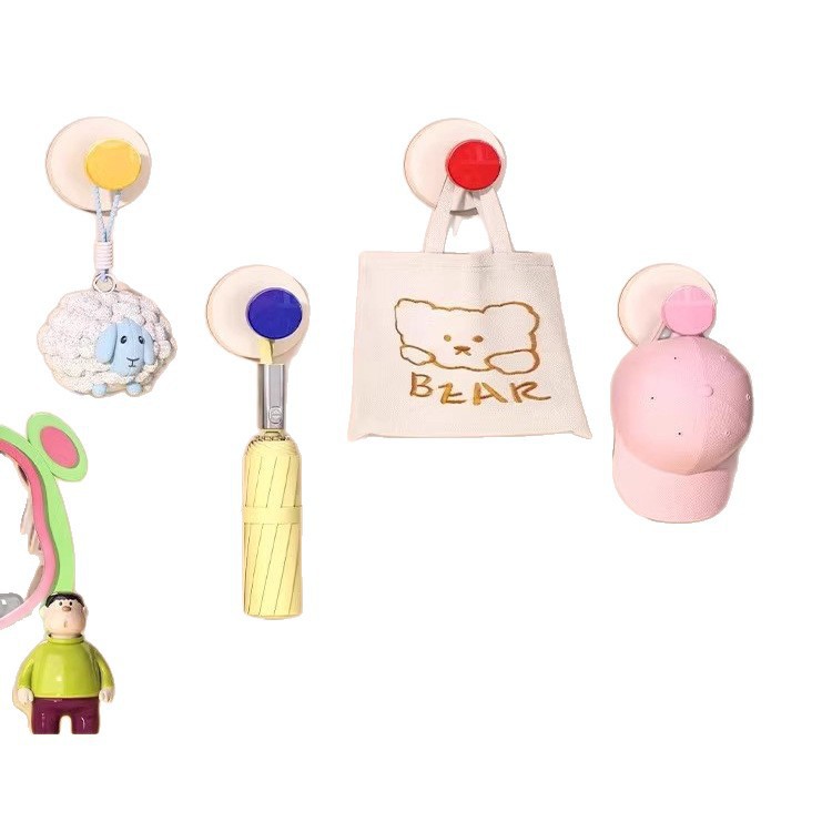 Gancho pegajoso ventosa sin perforaciones y sin marcas colgantes sin perforaciones detrás de la puerta, fuerte soporte de carga para colgar en la pared, gancho de dopamina