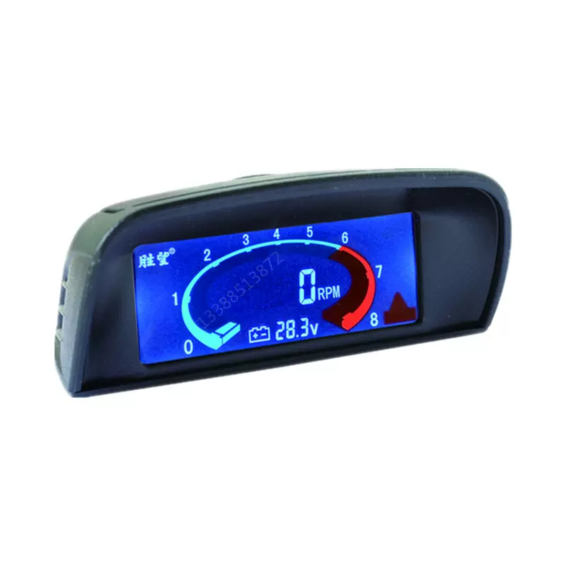 汽车卧式液晶转速表货车工程车挖机装载机叉车船用发电机改装仪表
