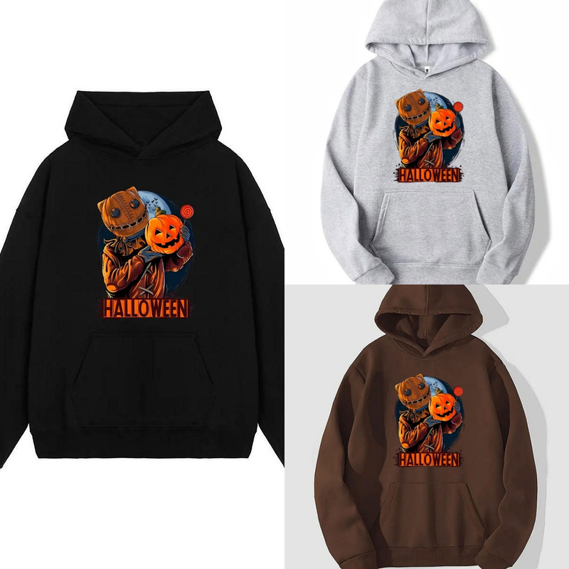 Halloween Print Hoodie Hoodies for Men Mens Casual