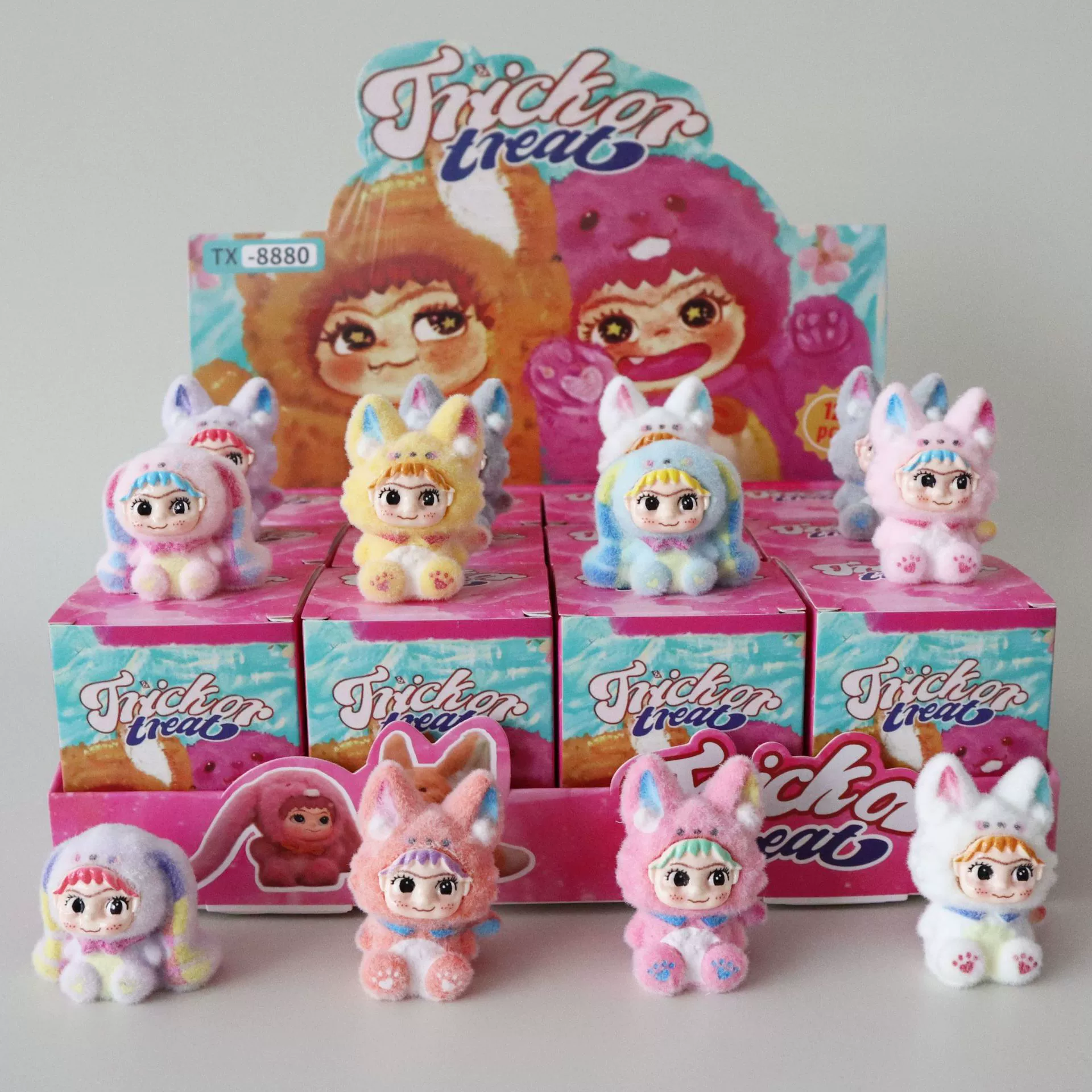 新款wakuku泡泡玛特拉布布公仔盲盒玩偶萌粒手办潮玩娃娃盲袋玩具