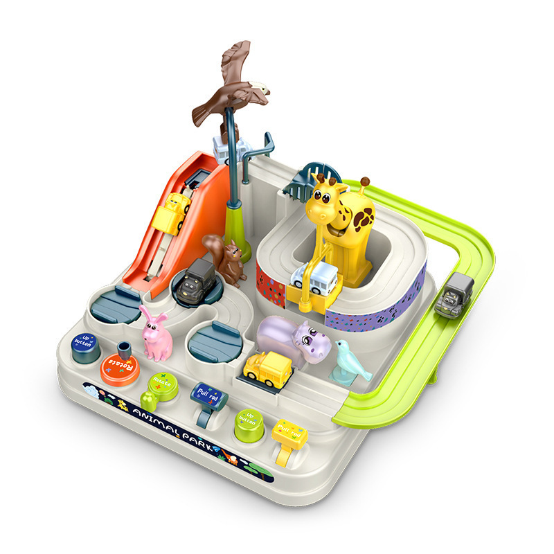 Nuevos juguetes de aventura de coche de ingeniería transfronteriza inercia pista deslizante juguetes educativos de novedad para niños