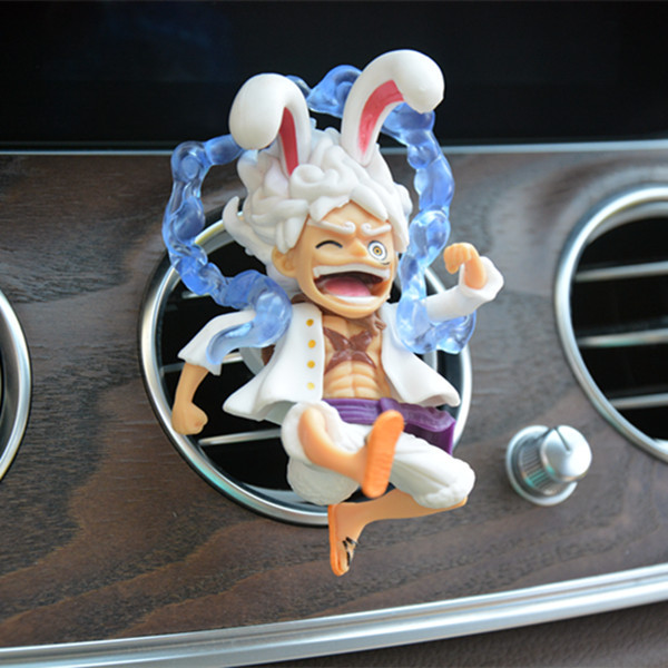 Una pieza de coche decoración hecha a mano accesorios de salida de aire dibujos animados Dibujos Animados Nika Luffy perfume TikTok caja ciega regalo