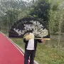 摄影110cm梅花手工画大挂扇