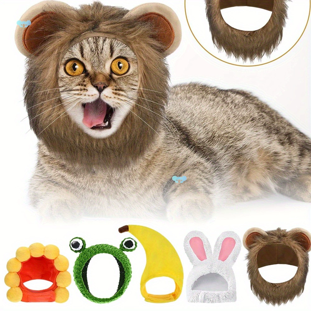 5 шт., мягкие шапки для домашних животных в форме фруктов, регулируемые и милые, легко носить