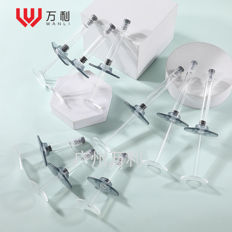 厂家现货1ml2ml3ml飞机翼水光针管瓶眼霜精华涂抹式后推针管包材