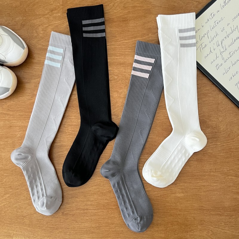 Spring and Autumn Compression Socks, Sports Calf Socks, Running Socks, Micro-Pressure Slimming Leg Socks, Versatile Striped Compression Long Socks Spring and Autumn Compression Socks, Sports Calf Socks, Running Socks, Micro-Pressure Slimming Leg Socks, Versatile Striped Compression Long Socks