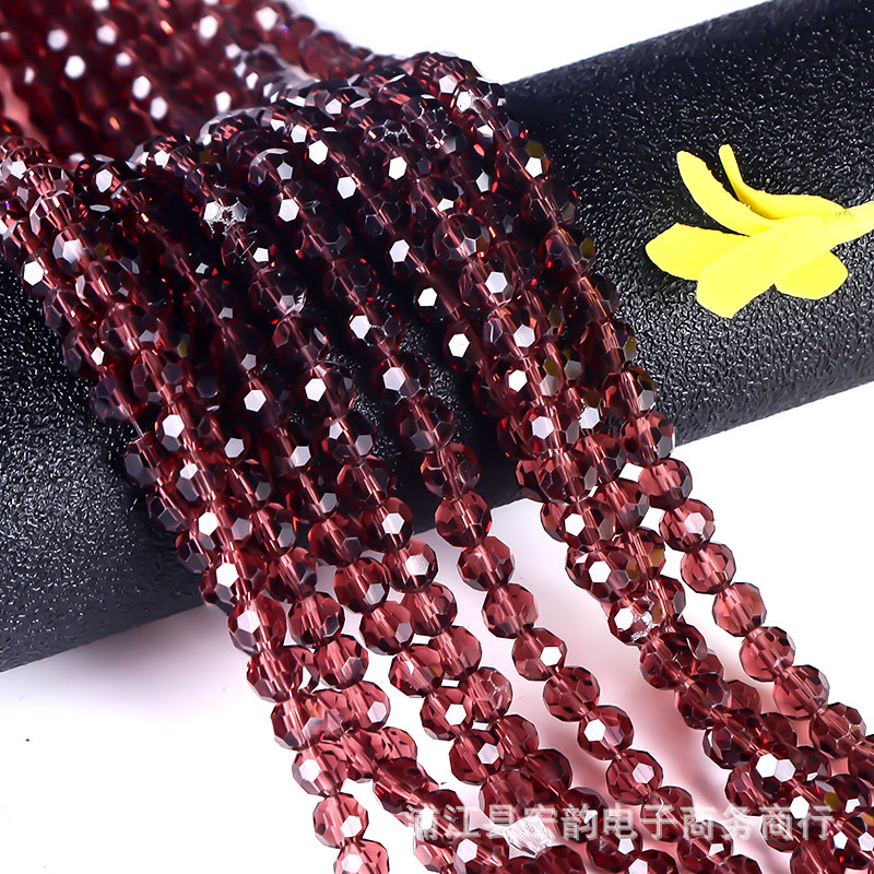 Un lote de 32 lados cuentas de tierra de cristal de color cuentas de fútbol de equipaje accesorios de ropa de bricolaje accesorios de joyería