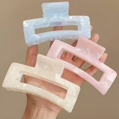 夏の新鮮なスクエアヘアクリップ女性のための 2025 新しいハイエンド後頭部ヘアクリップサメクリップ韓国帽子