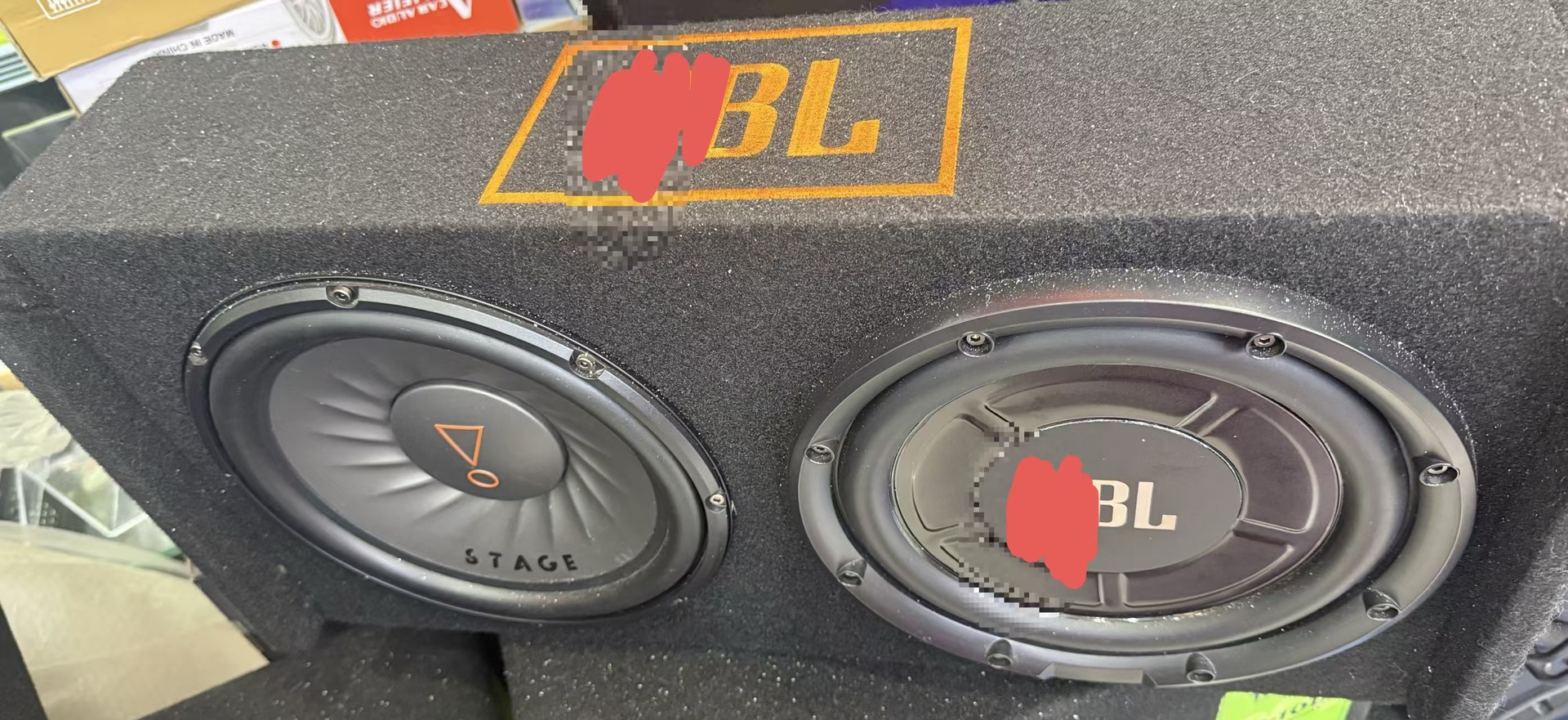 Dual 10inch ultra-thin subwoofer, deep bass, space-saving, car seat subwoofer, destined for car audio, floor-standing subwoofer